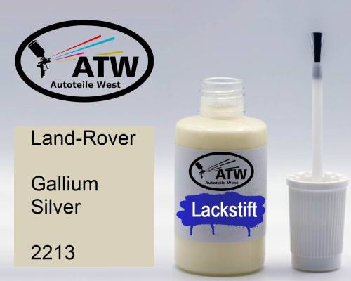 Land-Rover, Gallium Silver, 2213: 20ml Lackstift, von ATW Autoteile West.